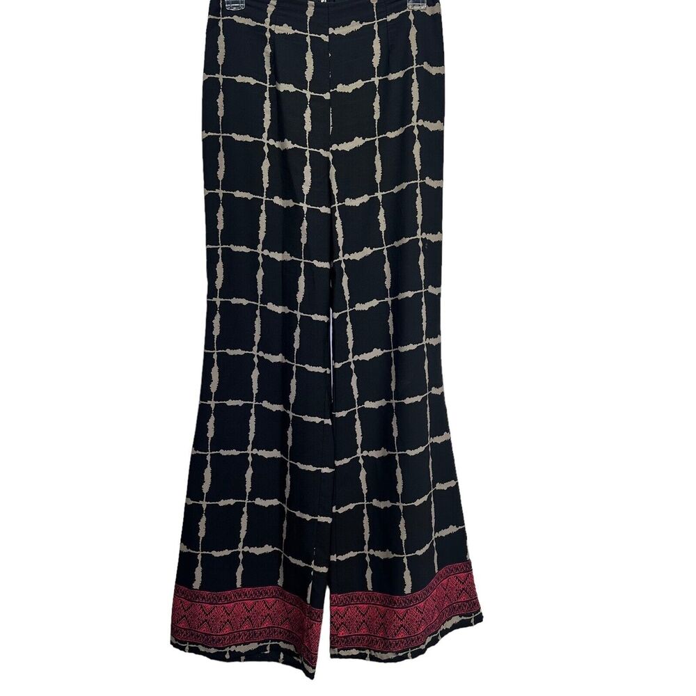 sage the label Windowpane Wide leg Dress pants size S
